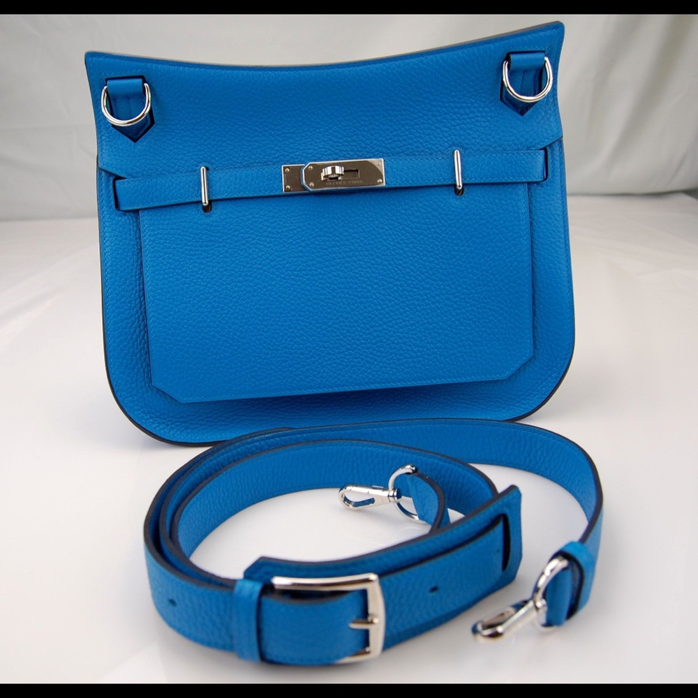 Stunning Hermes Jypsiere 28 in Blue Frieda
